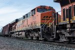 BNSF 7624 trails on an westbound tank train at Birdseye Road